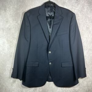 MICHAEL Michael Kors Blazer‎ Mens 42S Navy Blue Wool Blend Two-Button Lined